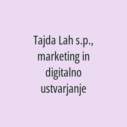 Tajda Lah s.p., marketing in digitalno ustvarjanje - Logotip