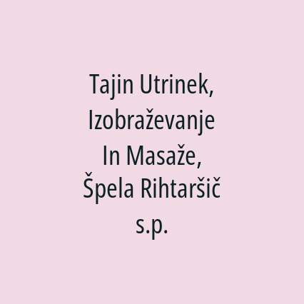 Tajin Utrinek, Izobraževanje In Masaže, Špela Rihtaršič s.p. - Logotip