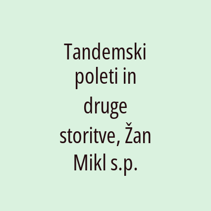 Tandemski poleti in druge storitve, Žan Mikl s.p. - Logotip