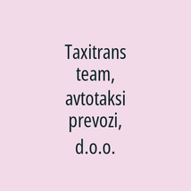 Taxitrans team, avtotaksi prevozi, d.o.o. - Logotip