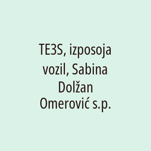 TE3S, izposoja vozil, Sabina Dolžan Omerović s.p. - Logotip