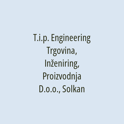 T.i.p. Engineering Trgovina, Inženiring, Proizvodnja D.o.o., Solkan - Logotip