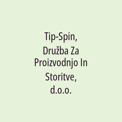 Tip-Spin, Družba Za Proizvodnjo In Storitve, d.o.o. - Logotip