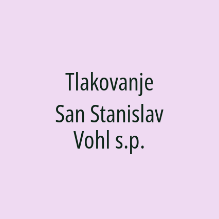 Tlakovanje San Stanislav Vohl s.p. - Logotip