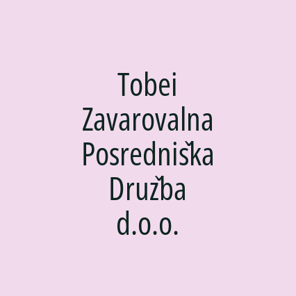 Tobei Zavarovalna Posredniška Družba d.o.o. - Logotip