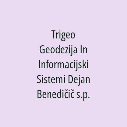 Trigeo Geodezija In Informacijski Sistemi Dejan Benedičič s.p. - Logotip