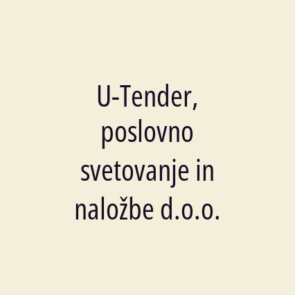 U-Tender, poslovno svetovanje in naložbe d.o.o. - Logotip