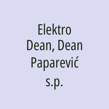 Elektro Dean, Dean Paparević s.p.