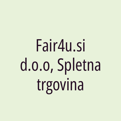 Fair4u.si d.o.o, Spletna trgovina