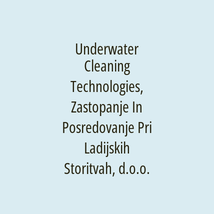 Underwater Cleaning Technologies, Zastopanje In Posredovanje Pri Ladijskih Storitvah, d.o.o. - Logotip