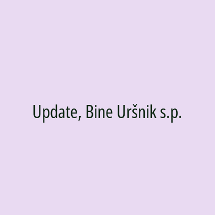 Update, Bine Uršnik s.p. - Logotip