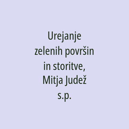 Urejanje zelenih površin in storitve, Mitja Judež s.p. - Logotip