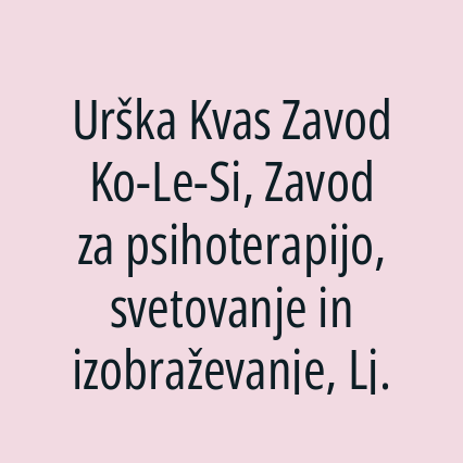 Urška Kvas Zavod Ko-Le-Si, Zavod za psihoterapijo, svetovanje in izobraževanje, Lj. - Logotip
