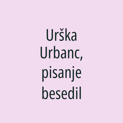 Urška Urbanc, pisanje besedil - Logotip