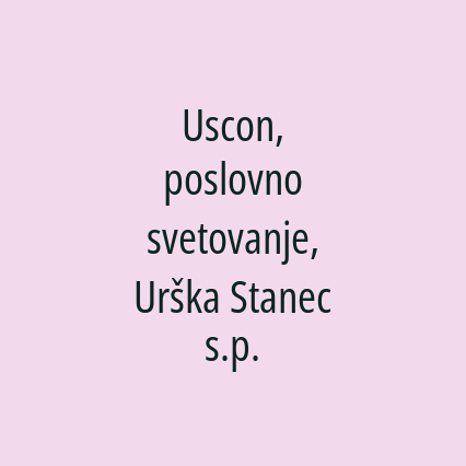 Uscon, poslovno svetovanje, Urška Stanec s.p. - Logotip