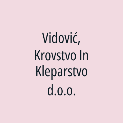 Vidović, Krovstvo In Kleparstvo d.o.o.