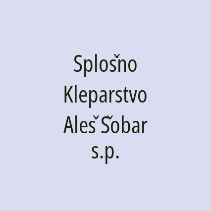 Splošno Kleparstvo Aleš Šobar s.p.