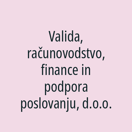 Valida, računovodstvo, finance in podpora poslovanju, d.o.o. - Logotip