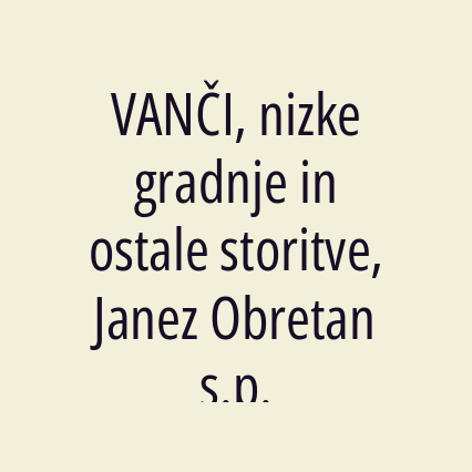 VANČI, nizke gradnje in ostale storitve, Janez Obretan s.p. - Logotip