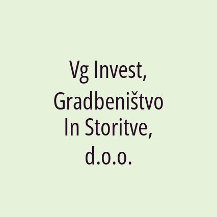 Vg Invest, Gradbeništvo In Storitve, d.o.o. - Logotip