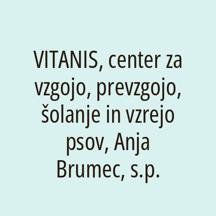 VITANIS, center za vzgojo, prevzgojo, šolanje in vzrejo psov, Anja Brumec, s.p. - Logotip