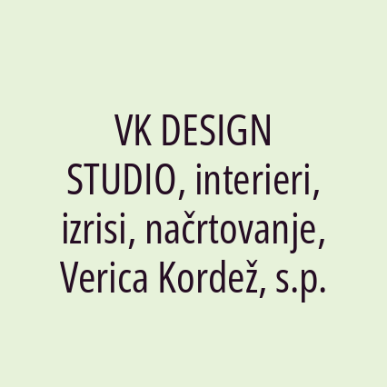 VK DESIGN STUDIO, interieri, izrisi, načrtovanje, Verica Kordež, s.p. - Logotip