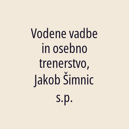 Vodene vadbe in osebno trenerstvo, Jakob Šimnic s.p. - Logotip