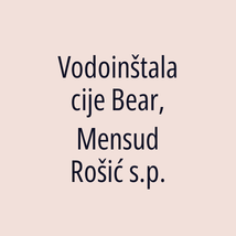 Vodoinštalacije Bear, Mensud Rošić s.p. - Logotip