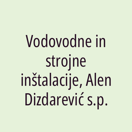 Vodovodne in strojne inštalacije, Alen Dizdarević s.p. - Logotip