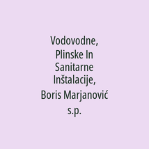 Vodovodne, Plinske In Sanitarne Inštalacije, Boris Marjanović s.p. - Logotip