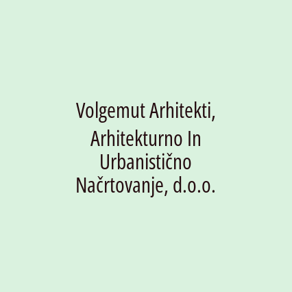 Volgemut Arhitekti, Arhitekturno In Urbanistično Načrtovanje, d.o.o. - Logotip