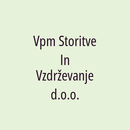 Vpm Storitve In Vzdrževanje d.o.o. - Logotip