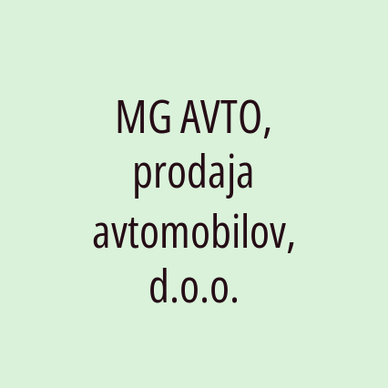 MG AVTO, prodaja avtomobilov, d.o.o.