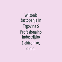 Wilsonic Zastopanje In Trgovina S Profesionalno Industrijsko Elektroniko, d.o.o. - Logotip