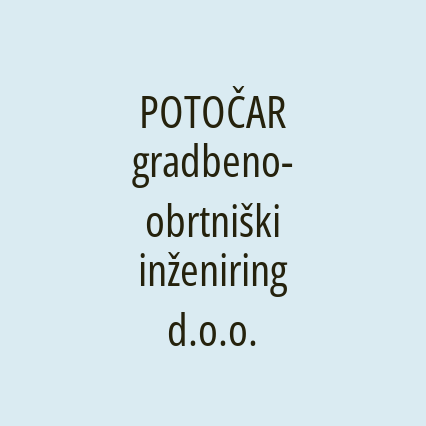 POTOČAR gradbeno-obrtniški inženiring d.o.o.