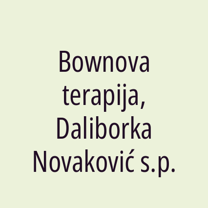 Bownova terapija, Daliborka Novaković s.p.