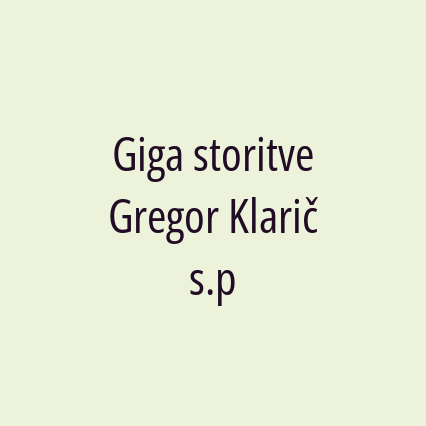 Giga storitve Gregor Klarič s.p