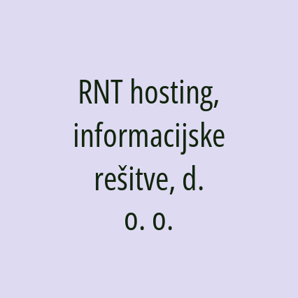 RNT hosting, informacijske rešitve, d. o. o.