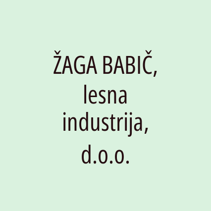 ŽAGA BABIČ, lesna industrija, d.o.o. - Logotip