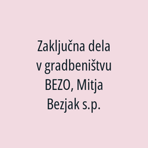 Zaključna dela v gradbeništvu BEZO, Mitja Bezjak s.p. - Logotip