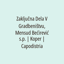 Zaključna Dela V Gradbeništvu, Mensud Bećirević s.p. | Koper | Capodistria - Logotip