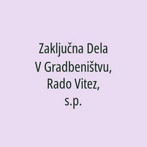 Zaključna Dela V Gradbeništvu, Rado Vitez, s.p. - Logotip