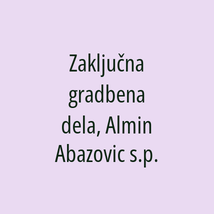 Zaključna gradbena dela, Almin Abazovic s.p. - Logotip