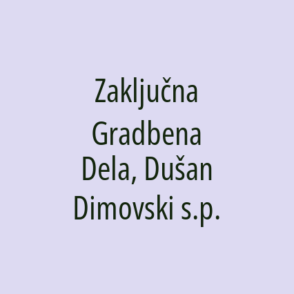 Zaključna Gradbena Dela, Dušan Dimovski s.p. - Logotip