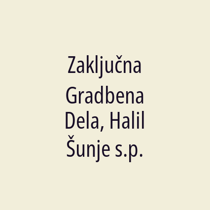 Zaključna Gradbena Dela, Halil Šunje s.p. - Logotip