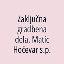 Zaključna gradbena dela, Matic Hočevar s.p. - Logotip
