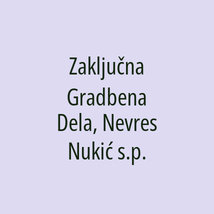 Zaključna Gradbena Dela, Nevres Nukić s.p. - Logotip