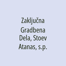 Zaključna Gradbena Dela, Stoev Atanas, s.p. - Logotip