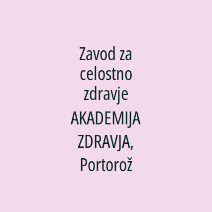 Zavod za celostno zdravje AKADEMIJA ZDRAVJA, Portorož - Logotip