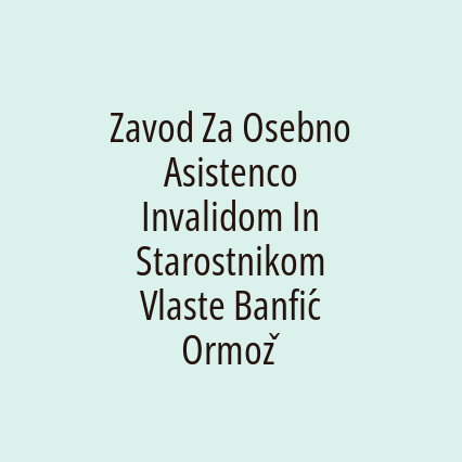 Zavod Za Osebno Asistenco Invalidom In Starostnikom Vlaste Banfić Ormož - Logotip